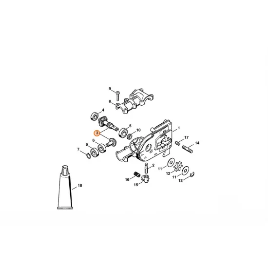 STIHL  Zestaw zębnika 1,27 4138 640 7303